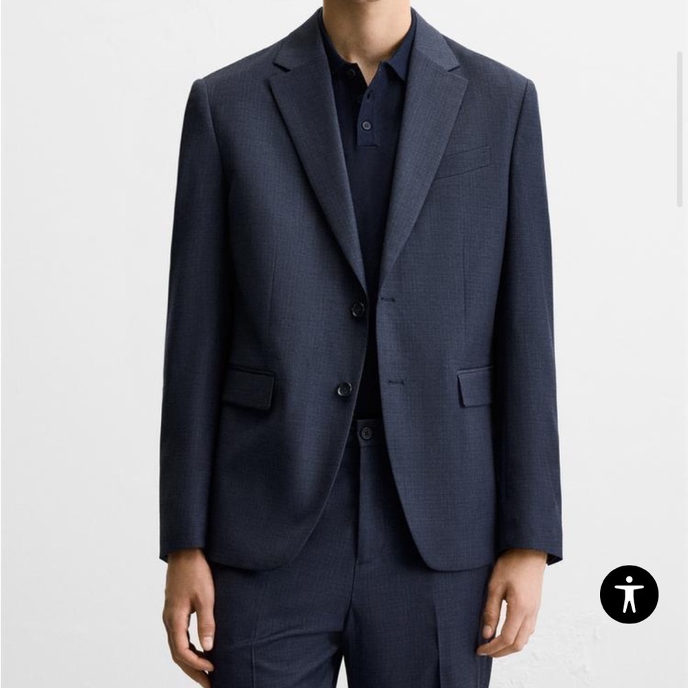 Zara Men’s NWT navy blue stretch suit jacket